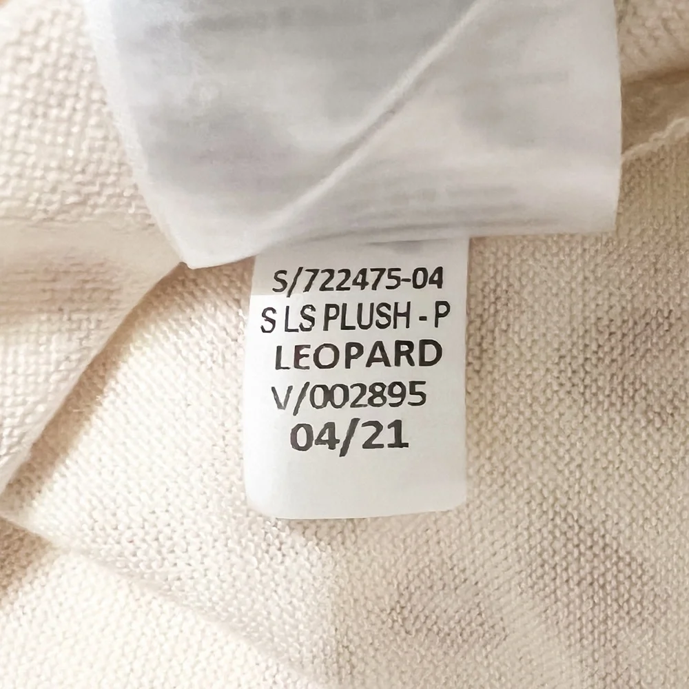 Old Navy Girls Cozy Knit Leopard Print Long Sleeve - Cream, Size XL (14-16)